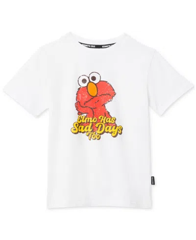 Kenneth Cole Sesame Street Kids Slim Fit Elmo T-shirt In White