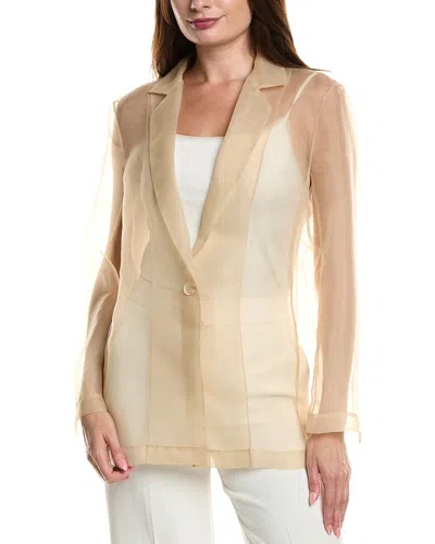 Kenneth Cole Sheer Organza Jacket In Yellow