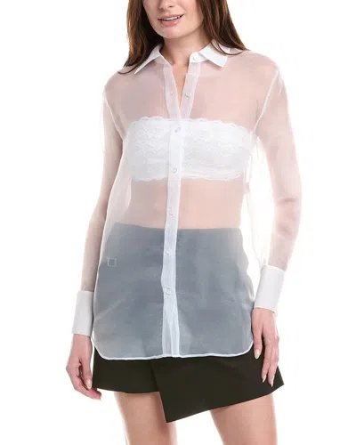 Kenneth Cole Sheer Organza Oversized Shirt