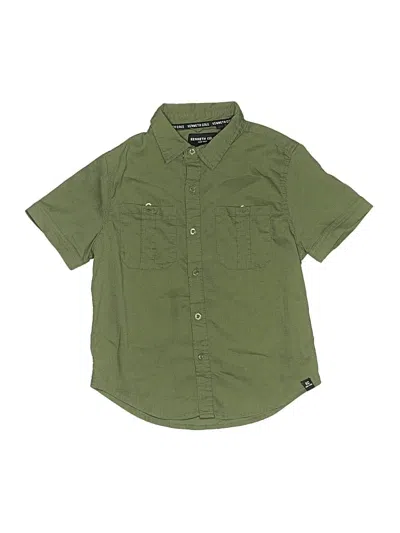 Pre-owned Kenneth Cole Kids' Short Sleeve Button Down Shirt In Green