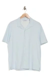 Kenneth Cole Short Sleeve Camp Shirt In Green