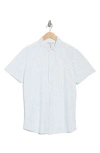 Kenneth Cole Short Sleeve Knit Button-up Golf Shirt In Neutral