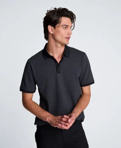 Kenneth Cole Short Sleeve Polo In Black