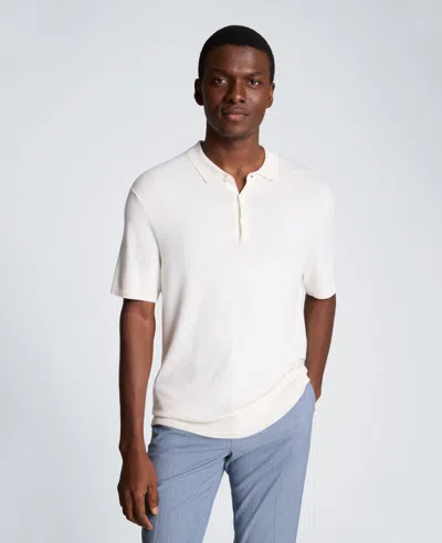 Kenneth Cole Short Sleeve Polo Sweater In Blue