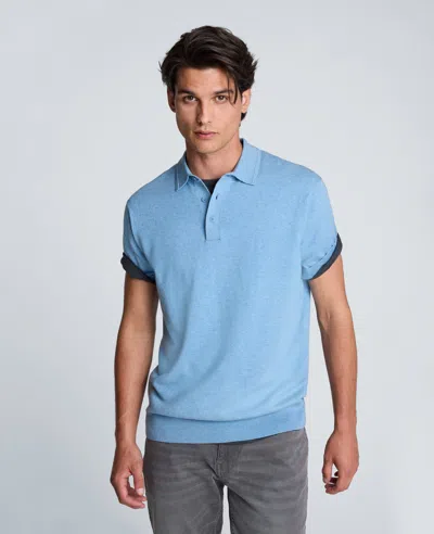 Kenneth Cole Short Sleeve Sweater Polo In White