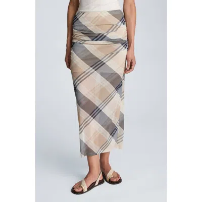 KENNETH COLE KENNETH COLE SIDE RUCHED MIDI SKIRT