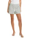 Kenneth Cole Side Zip Linen-blend Short In White