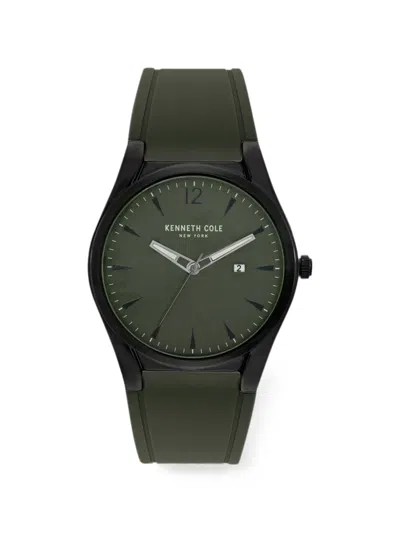 Kenneth Cole 실리콘 스트랩 43.8mm 시계 In Green