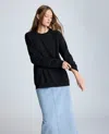 Kenneth Cole Site Exclusive!  Embroidered Logo Sweatshirt In Black