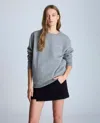 Kenneth Cole Site Exclusive!  Embroidered Logo Sweatshirt In Char-cole Heather