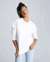 Kenneth Cole Site Exclusive!  Embroidered Logo Sweatshirt In White