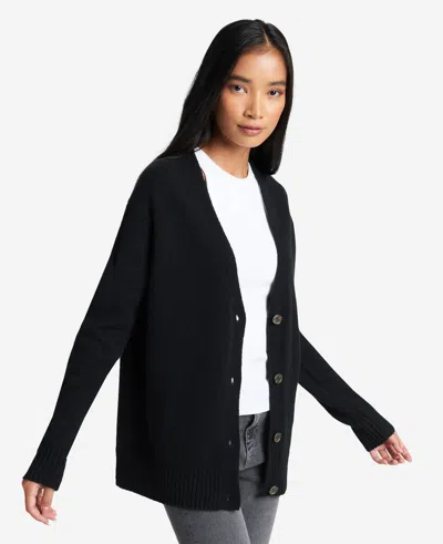 Kenneth Cole Site Exclusive! Oversized Knit Cardigan In Black