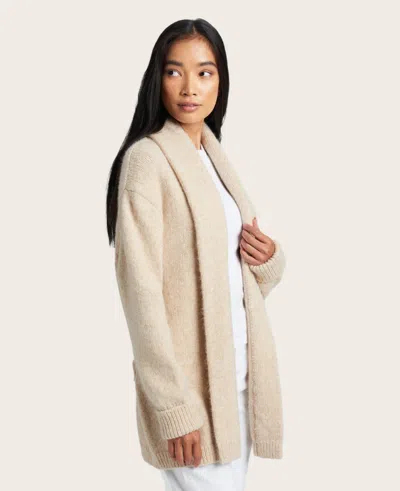 Kenneth Cole Site Exclusive! Shawl Collar Cardigan In Oatmeal