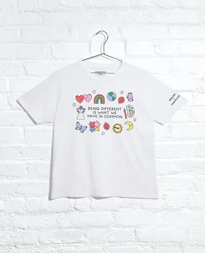 Kenneth Cole Site Exclusive! Women's Rosie Pink Different Tee In White