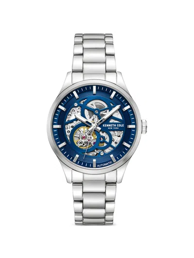 Kenneth Cole Skeleton Automatic 42mm Watch In Metallic