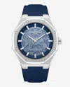 Kenneth Cole Skeleton Automatic Blue Dial Nylon Strap Watch