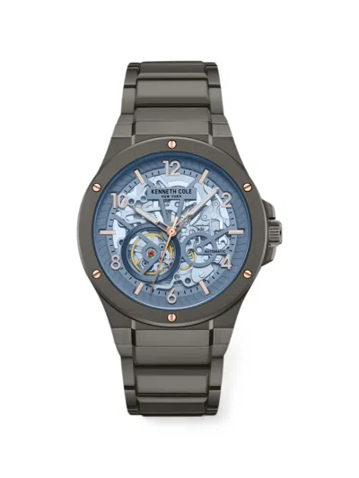 Kenneth Cole Skeleton-dial 42mm Watch In Gray