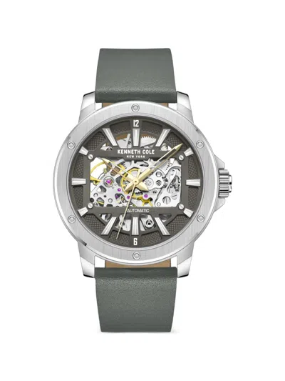 Kenneth Cole Skeleton-dial 44mm Watch In Green