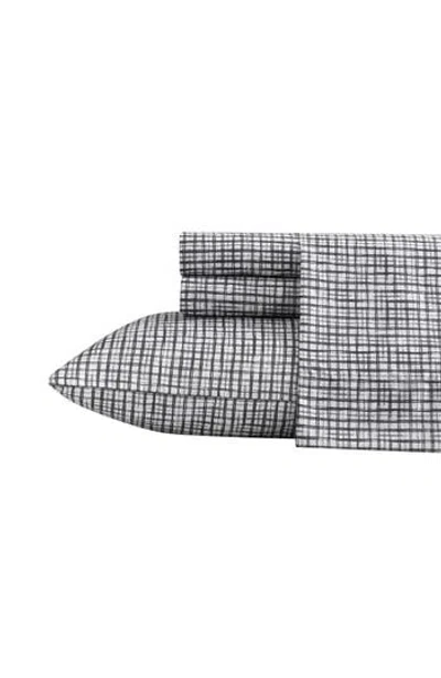 Kenneth Cole Sketchy Check Sheet Set In Gray