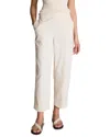 Kenneth Cole Pull On Barrel Leg Pant With Slash Pockets In White