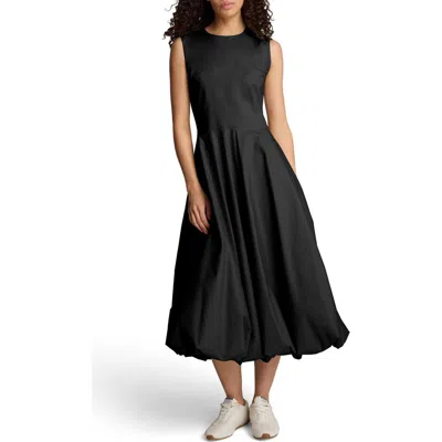 Kenneth Cole Sleeveless Bubble Hem Midi Dress In Black