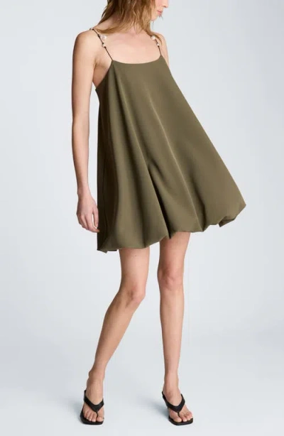 Kenneth Cole Sleeveless Bubble Hem Minidress In Green
