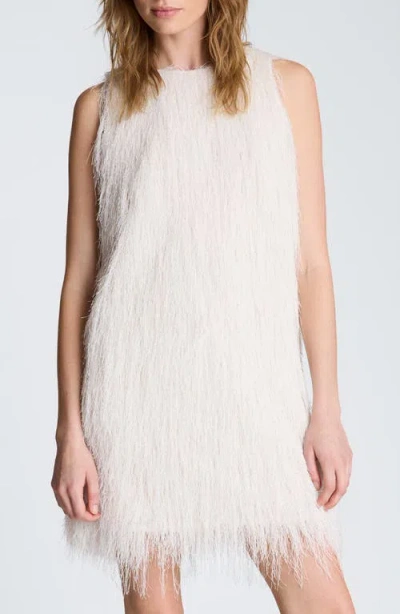 Kenneth Cole Sleeveless Fringe Minidress In White