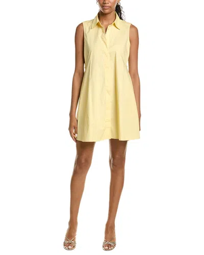 Kenneth Cole Sleeveless Trapeze Mini Dress In Yellow