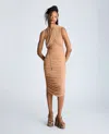 Kenneth Cole Sleeveless Twist Front Midi With Side Rouching In Multicolor