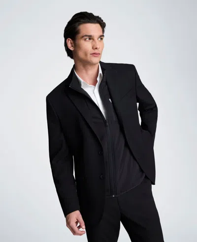 Kenneth Cole Slim-fit Stretch Suit Separate Jacket In Black