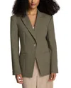 Kenneth Cole Slim One Button Jacket In Green