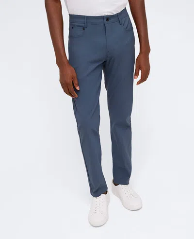 Kenneth Cole Slim Tapered 5-pocket Pant In Teal