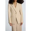Kenneth Cole Luxe Twill Slim One Button Jacket In Orange