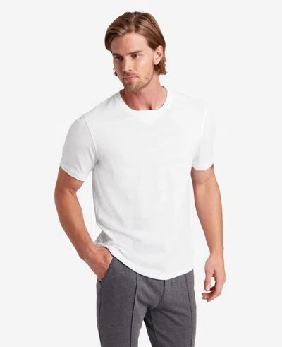 Kenneth Cole Slub Cotton T-shirt In White