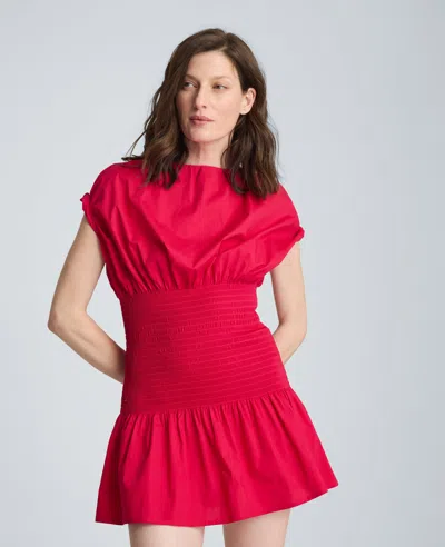 Kenneth Cole Smocked Waist Mini Dress In Multi