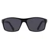 Kenneth Cole Smoke Rectangular Men's Sunglasses Kc1384 01a 61 In Black
