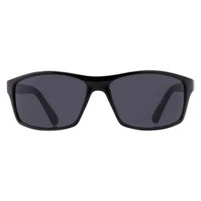 Kenneth Cole Smoke Rectangular Men's Sunglasses Kc1384 01a 61 In Black