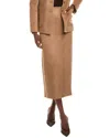 Kenneth Cole Snake Embossed Skirt In Brown