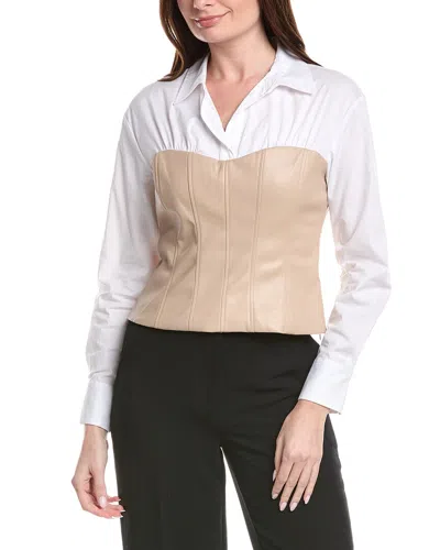 KENNETH COLE SOLID POPLIN TOP