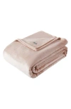 Kenneth Cole Solid Ultra Soft Plush Fleece Blanket In Pink