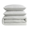 Kenneth Cole Space Dye Grid Grey Comforter Set In Gray
