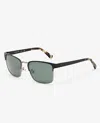 Kenneth Cole Square Metal Sunglasses In Black