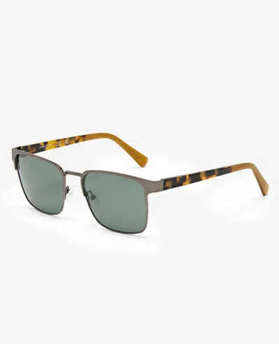 Kenneth Cole Square Metal Sunglasses In Gunmetal