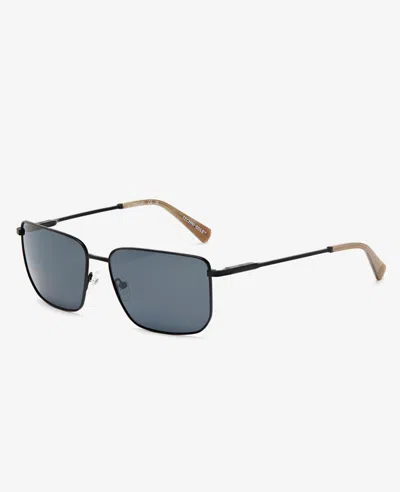 Kenneth Cole Square Titanium Sunglasses In Black