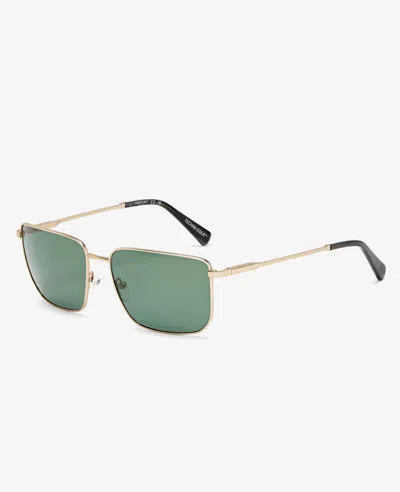 Kenneth Cole Square Titanium Sunglasses In Gold