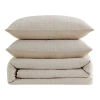 Kenneth Cole Stitched Gauze Solid Comforter Set In Beige