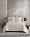 Kenneth Cole Stonewashed Quilt Set In White