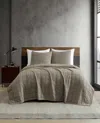 Kenneth Cole Stonewashed Quilt Set In Brown