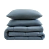 Kenneth Cole Stonewashed Solid Blue Comforter Bonus Set In Blue;red