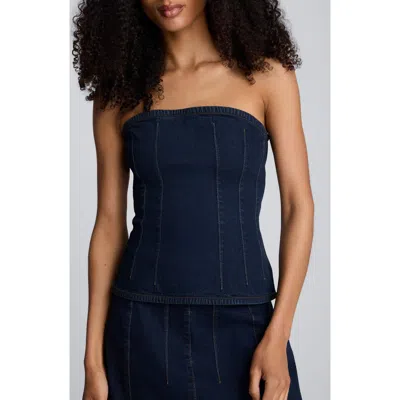 KENNETH COLE KENNETH COLE STRAPLESS DENIM BUSTIER TOP